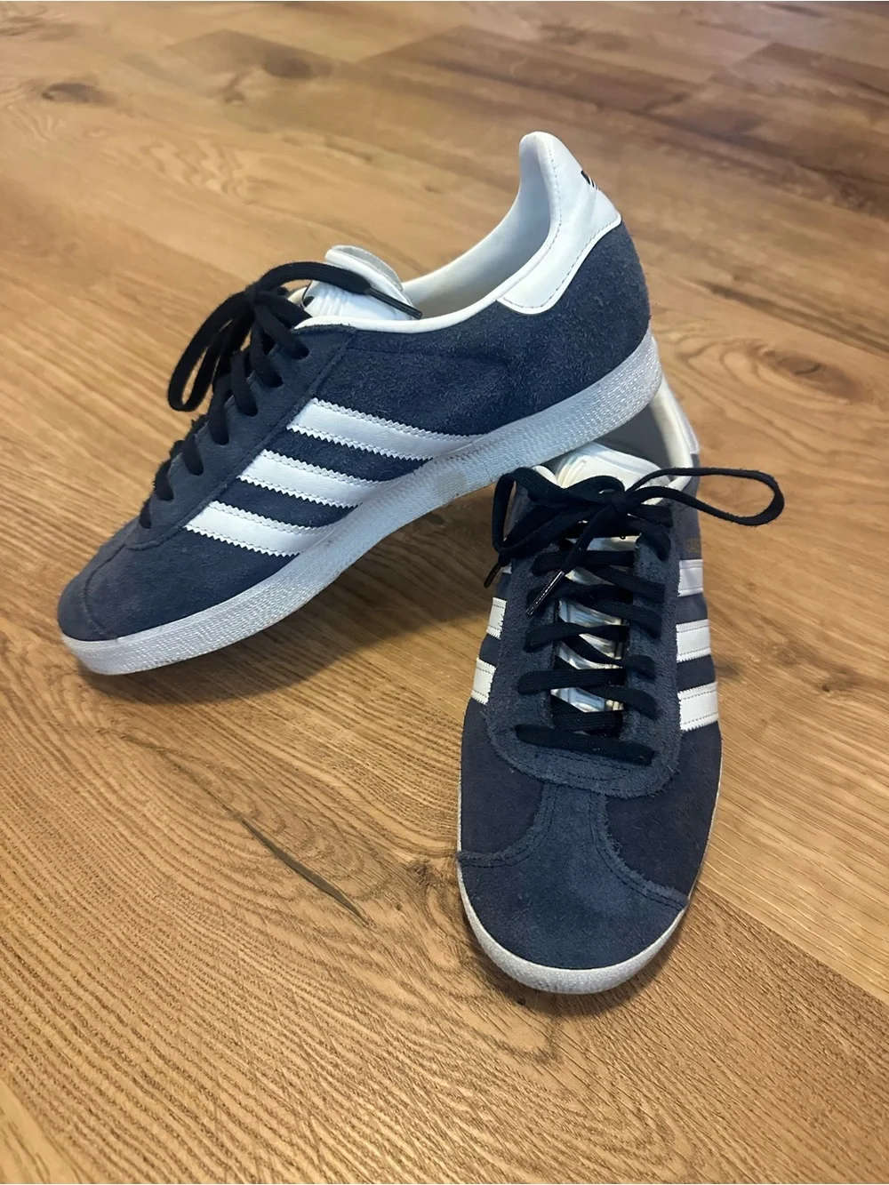 Adidas Gazelle Suede Sneakers in Navy and White